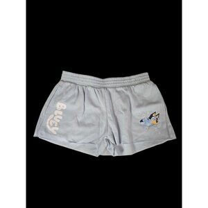 Bluey Women’s Graphic Cut Off Shorts XL (16-18) Light Blue Lounge Wear NWT